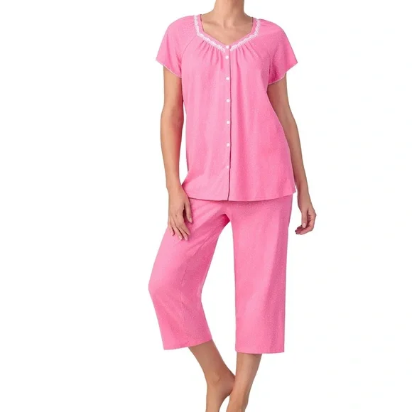 Pink Button-Up Pajama Set - Picture 2 of 13